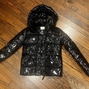 Shiny Black Puffer Jacket